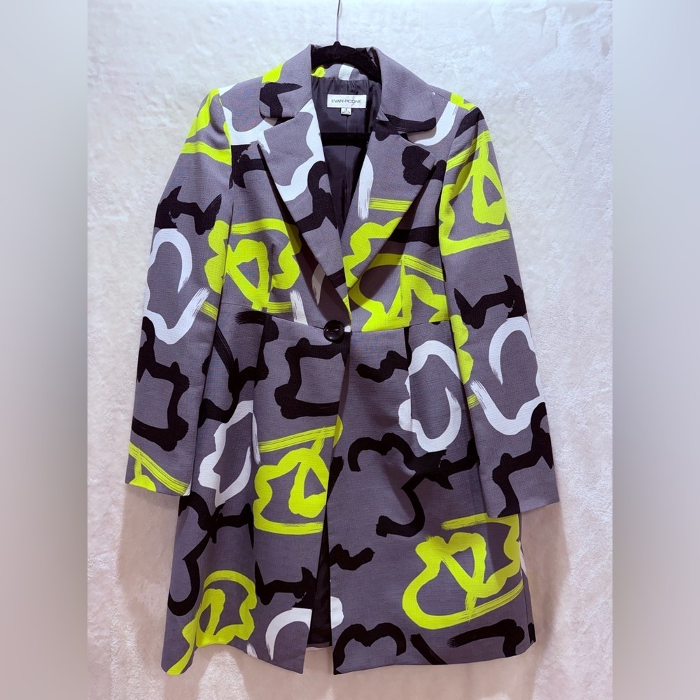 Evan Picone statement blazer wearable art “Dopamine Dressing” Perfection! Size 8 - Picture 4 of 7